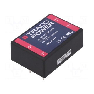 Converter: AC/DC | 30W | Uout: 12VDC | Iout: 2500mA | 89% | Mounting: PCB