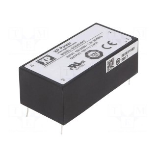 Converter: AC/DC | 40W | 85÷264VAC | Usup: 120÷370VDC | Uout: 15VDC