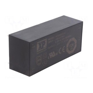 Converter: AC/DC | 40W | 85÷305VAC | 12VDC | Iout: 3.33A | OUT: 1 | 85% | PCB