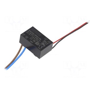 Converter: AC/DC | 4W | Uout: 9VDC | Iout: 444mA | 76% | Mounting: cables