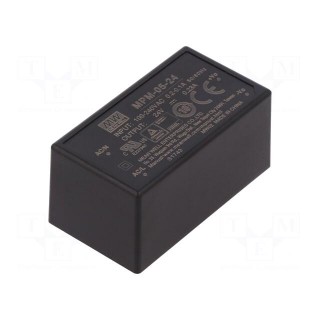 Power supply: switched-mode | modular | 5.5W | 24VDC | 230mA | 35g | 82%