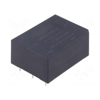 Converter: AC/DC | 5W | Uout: 15VDC | Iout: 0.16A | 79% | Mounting: PCB