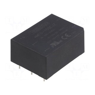 Converter: AC/DC | 5W | Uout: 15VDC | Iout: 0.33A | 80% | Mounting: PCB