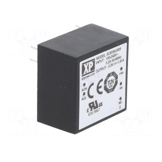 Converter: AC/DC | 5W | 85÷264VAC | Usup: 120÷370VDC | Uout: 3.3VDC