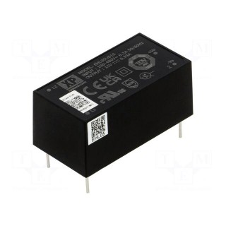 Converter: AC/DC | 5W | Uout: 15VDC | Iout: 330mA | OUT: 1 | 83% | THT | EHL