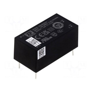 Converter: AC/DC | 5W | Uout: 24VDC | Iout: 210mA | OUT: 1 | 84% | THT | EHL