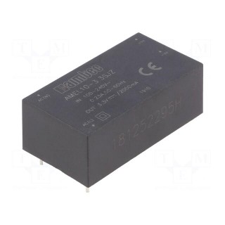 Converter: AC/DC | 6.6W | Uout: 3.3VDC | Iout: 2A | 71% | Mounting: PCB