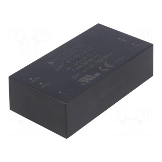 Converter: AC/DC | 60W | Uout: 9VDC | Iout: 6.6A | 84% | Mounting: PCB