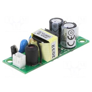 Power supply: switched-mode | open | 6W | 90÷264VAC | 12VDC | 0.5A | 81%