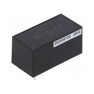 Converter: AC/DC | 6W | 90÷264VAC | 5VDC | Iout: 1.2A | 78% | THT | KPSB6