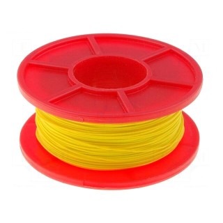 Wire | solid | Cu | 30AWG | yellow | kynar 460 (PVDF) | 300V | 50m