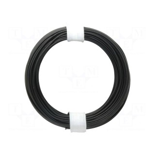 Wire | stranded | Cu | 0.5mm2 | PVC | black | 60V | 10m | Class: 5 | 1x0.5mm2