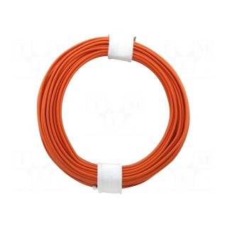 Wire | stranded | Cu | 0.5mm2 | PVC | orange | 60V | 10m | Class: 5 | 1x0.5mm2