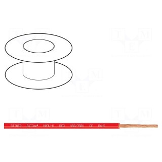 Wire | BiTOne,H07V-K | stranded | Cu | 10mm2 | PVC | red | 450V,750V | 100m