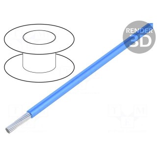 Wire | HookUp Wire PVC | stranded | Cu | 16AWG | blue | PVC | 300V | 30,5m