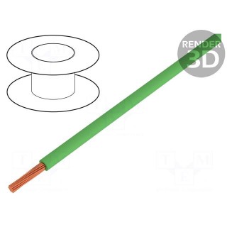 Wire | stranded | OFC | 0.22mm2 | PVC | green | 49V | 200m | 1x0.22mm2