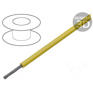 Wire | HookUp Wire | stranded | Cu | 12AWG | PVC | yellow | 600V | 305m