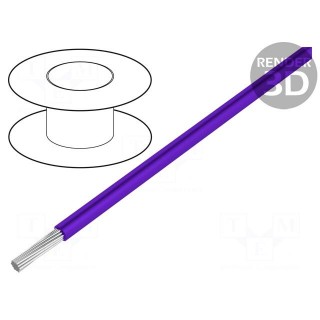 Wire | LgY | stranded | Cu | 0.75mm2 | violet | PVC | 300/500V | 100m