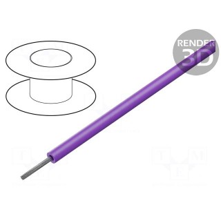 Wire | HookUp Wire PVC | stranded | Cu | 22AWG | violet | PVC | 600V | 305m