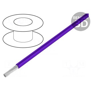 Wire | ÖLFLEX® HEAT 180 SiF | stranded | Cu | 0.5mm2 | silicone | violet