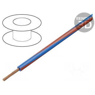 Wire | LgY | stranded | Cu | 0.75mm2 | blue-red | PVC | 300/500V | 100m