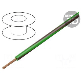 Wire | LgY | stranded | Cu | 0.5mm2 | green-brown | PVC | 300/500V | 100m