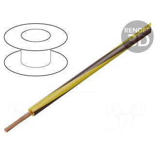 Wire | H05V-K,LgY | stranded | Cu | 0.75mm2 | PVC | yellow-brown | 100m