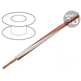 Wire | LgY | stranded | Cu | 0.35mm2 | white-red | PVC | 300/500V | 200m