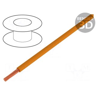 Wire | LgY | stranded | Cu | 0.35mm2 | orange | PVC | 300/500V | 200m