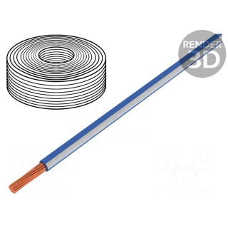 Wire | LiY | stranded | Cu | 0.25mm2 | blue-white | PVC | 900V | 250m