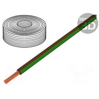 Wire | LiY | stranded | Cu | 0.25mm2 | brown-green | PVC | 900V | 250m