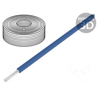Wire | stranded | Cu | 0.04mm2 | PVC | blue | 60V | 10m | 1x0.04mm2