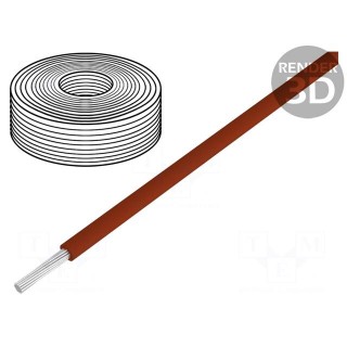 Wire | stranded | Cu | 0.04mm2 | PVC | brown | 60V | 10m | 1x0.04mm2