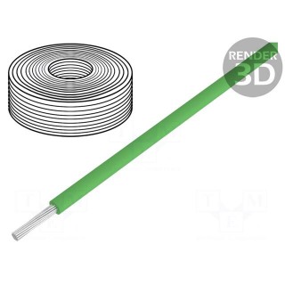 Wire | stranded | Cu | 0.04mm2 | PVC | green | 60V | 10m | 1x0.04mm2