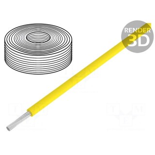 Wire | stranded | Cu | 0.04mm2 | PVC | yellow | 60V | 10m | 1x0.04mm2