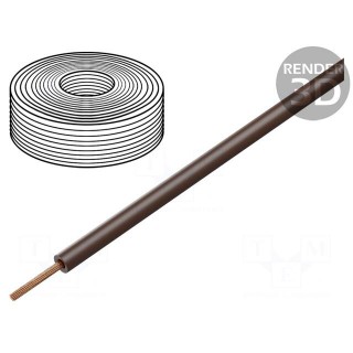 Wire | stranded | Cu | 1x0,25mm2 | PVC | brown | 100V | -10÷85°C | 10m