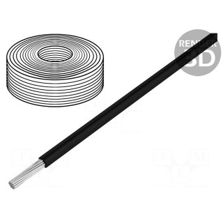 Wire | stranded | Cu | 0.5mm2 | PVC | black | 60V | 10m | Class: 5 | 1x0.5mm2