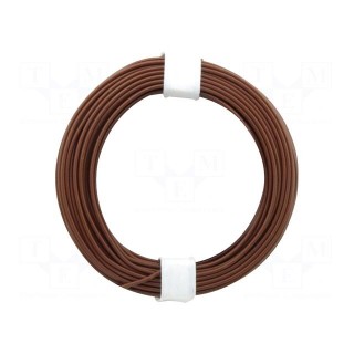 Wire | stranded | Cu | 0.5mm2 | PVC | brown | 60V | 10m | Class: 5 | 1x0.5mm2