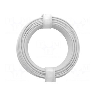 Wire | stranded | Cu | 0.5mm2 | PVC | white | 60V | 10m | Class: 5 | 1x0.5mm2