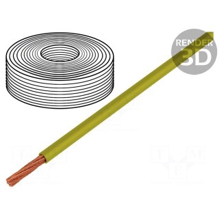Wire | LifY | 1x0.1mm2 | stranded | Cu | PVC | yellow | 300V | -15÷80°C