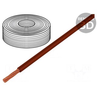 Wire | LifY | 1x1.5mm2 | stranded | Cu | PVC | brown | 450V,750V | -15÷80°C