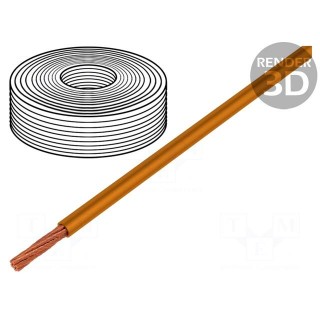Wire | LifY | 1x0.1mm2 | stranded | Cu | PVC | orange | 300V | -15÷80°C