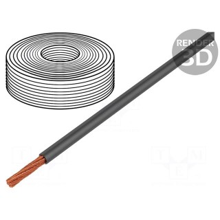 Wire | LifY | stranded | Cu | 1x0,25mm2 | PVC | grey | 300V | -15÷80°C