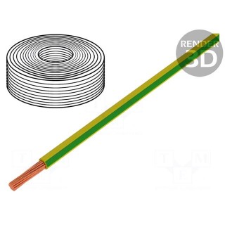 Wire | LifY | 1x0.75mm2 | stranded | Cu | PVC | green-yellow | 300V,500V