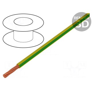 Wire | LifY | 1x1.5mm2 | stranded | Cu | PVC | yellow-green | 450V,750V