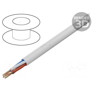 Wire | BiTprotect,YTDY | 4x0.5mm | round | solid | Cu | PVC | white