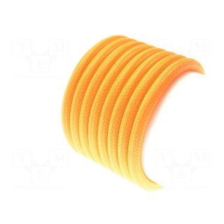 Wire | YTLY | 2x0.5mm2 | round | stranded | Cu | textile | bright orange