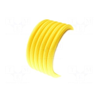Wire | YTLY | 2x0.5mm2 | round | stranded | Cu | textile | yellow | 150V | 50m