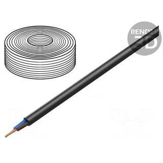 Wire | H07RN-F,TITANEX® | 2x6mm2 | round | stranded | Cu | rubber | black