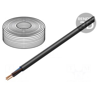 Wire | H07RN-F,TITANEX® | 3G16mm2 | round | stranded | Cu | rubber | black